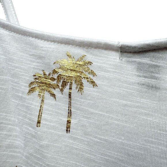 TORRID Cold Shoulder Tee Plus Size 5X White Gold Palms Callie Womens Top NWT - Picture 8 of 9